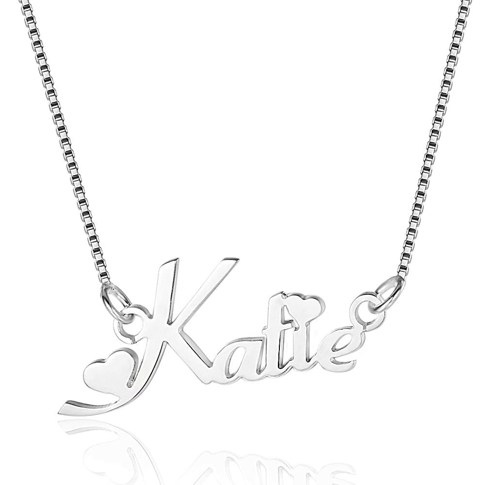 Personalized Name Plate 925 Sterling Silver Necklace - Necklaces