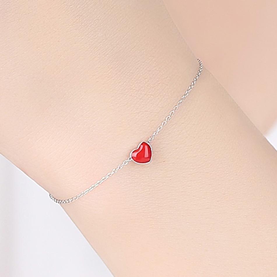 Romantic Heart 925 Sterling Silver Bracelet - Bracelets