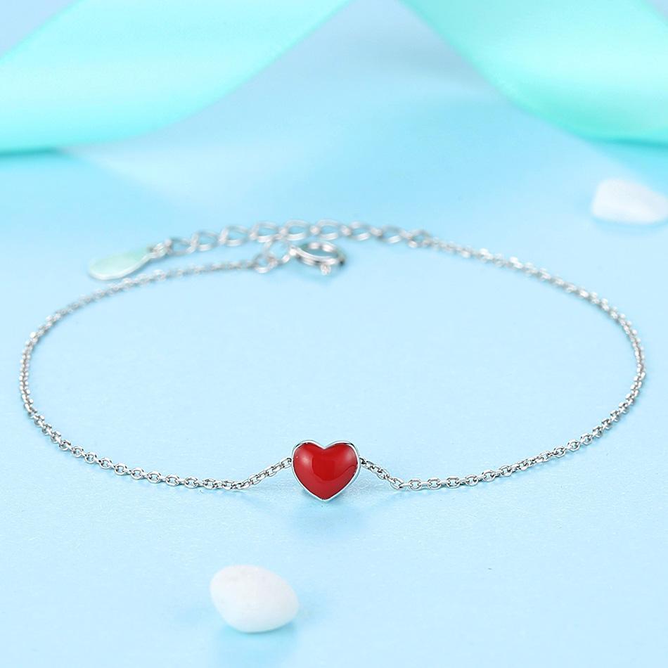 Romantic Heart 925 Sterling Silver Bracelet - Bracelets