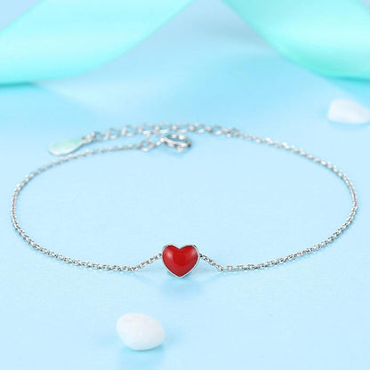 Romantic Heart 925 Sterling Silver Bracelet - Bracelets