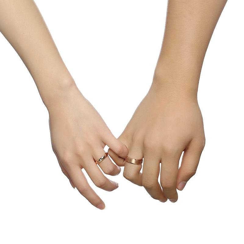 Rose Gold Plated Tungsten Couples Rings - Promise Rings