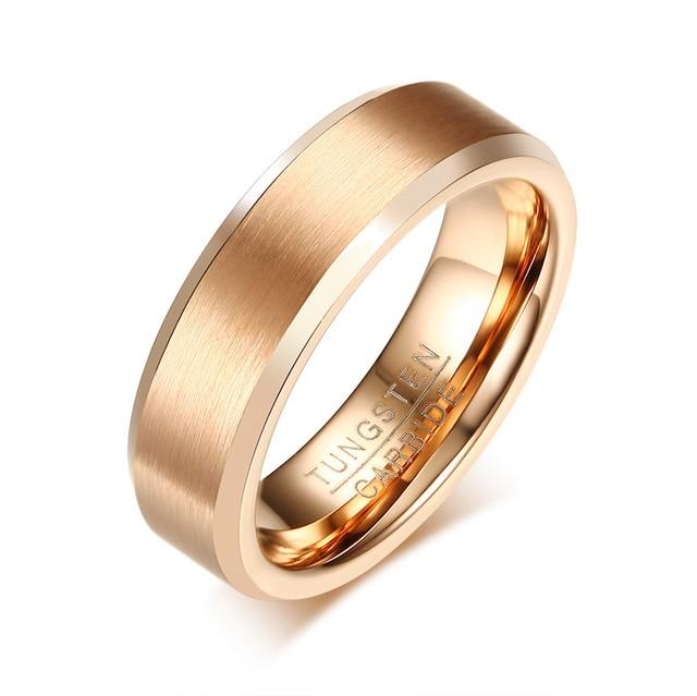 Rose Gold Plated Tungsten Couples Rings - Promise Rings