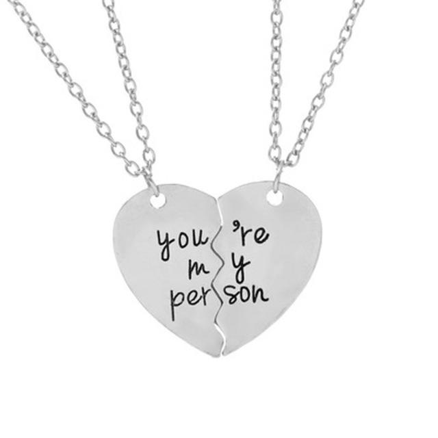 You're My Person Heart Shape Necklaces (2Pc/Set) - Necklaces