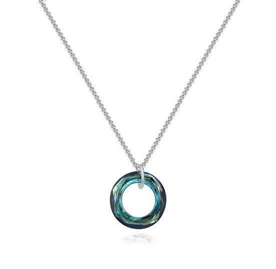 Cosmic Circle Fancy Crystal Stone Pendant Necklace (2 Colors)