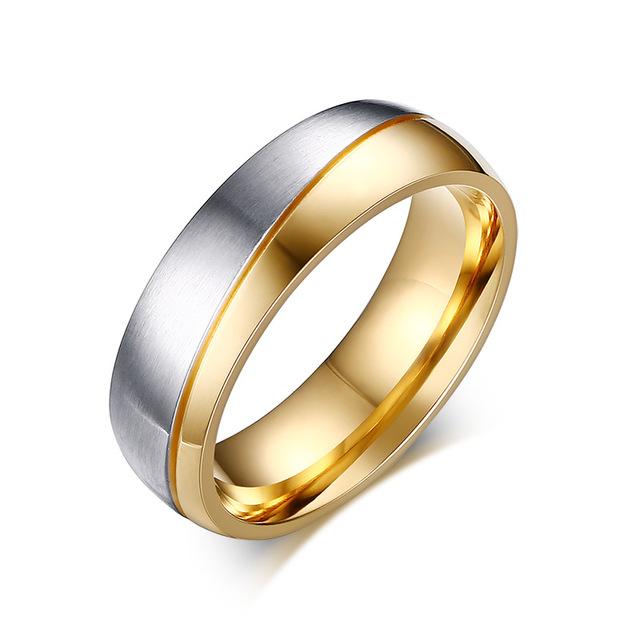 Gold color and Silver Couple Rings