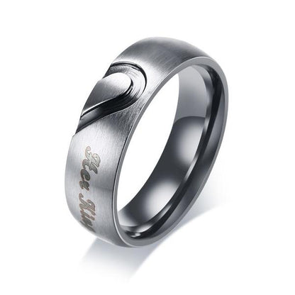 Her King and His Queen Stainless Steel Couples Rings