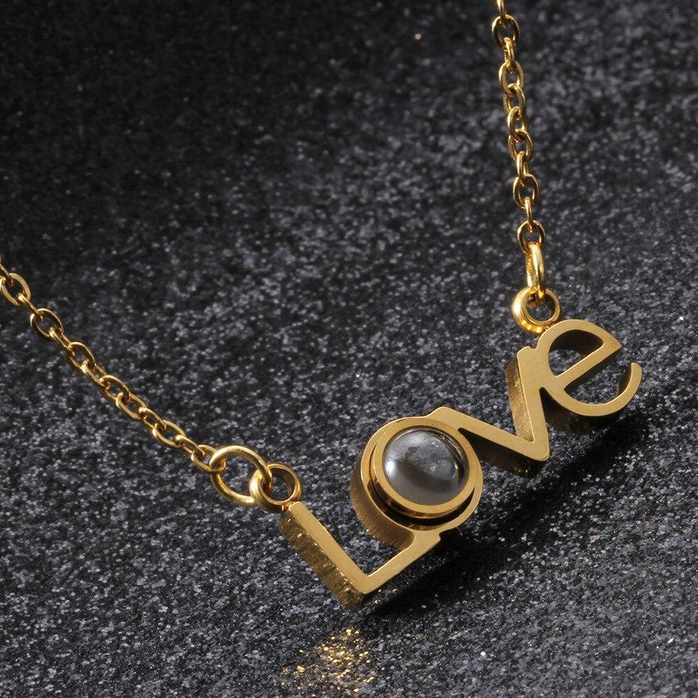 I Love You Necklace In 100 Languages LOVE Design
