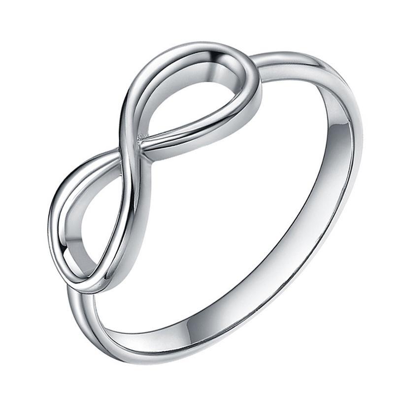Infinity Knot 925 Sterling Silver Womens Ring