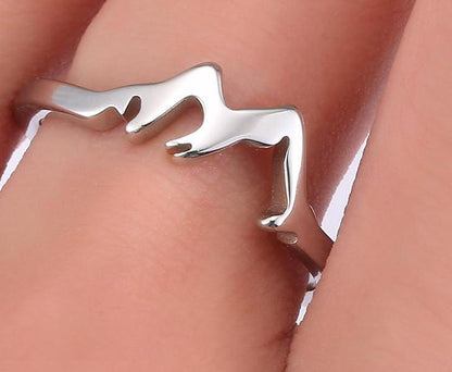 Mountain Peaks Stainless Steel Womens Ring (2 colors)