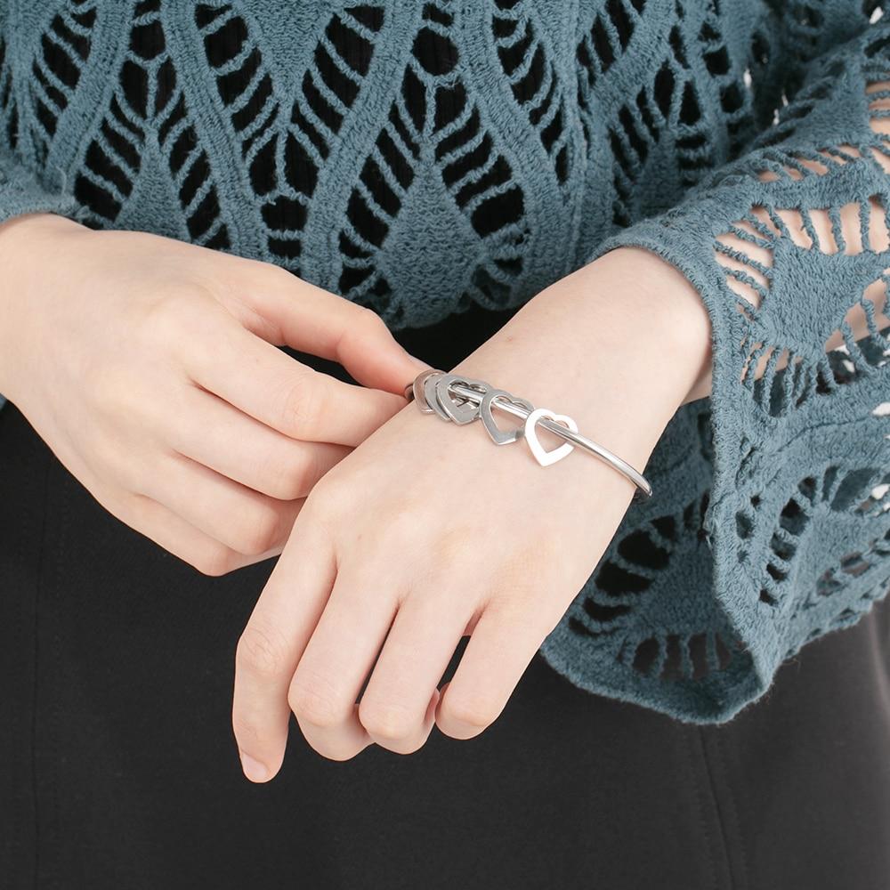 Engraved Heart Couples Bracelet in 18k Gold Plating - MYKA