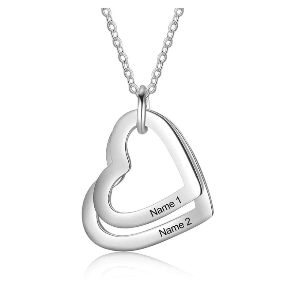 Personalized Heart Necklace - 2-4 Engravings & Pendants