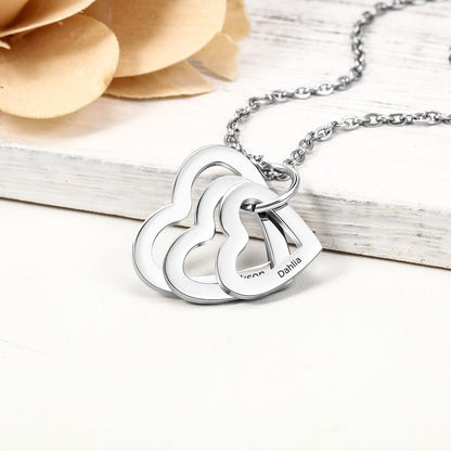 Personalized Heart Necklace - 2-4 Engravings & Pendants