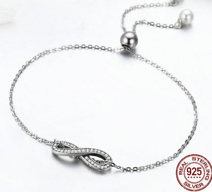 Infinity Love Sterling Silver Bracelet