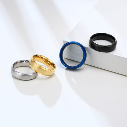 6mm Matte Stainless Steel Unisex Ring (4 Colors)