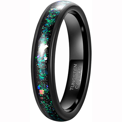 4mm & 8mm Multi-Colors Opal Inlay Unisex Rings
