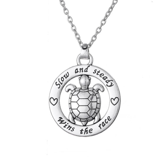 Slow And Steady Wins The Race Turtle Necklace